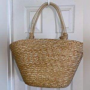 Capelli of New York Large Tan Woven Tote